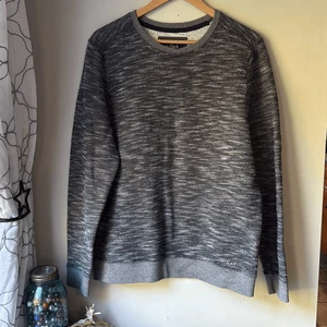Abercrombie and Fitch men’s boucle sweatshirt size large navy blue cozy warm fal - Picture 1 of 7