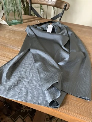 NWT Eileen Fisher Steel Hammered Silk/Organic Cotton F/L Skirt Size M/M - Image 1 of 4