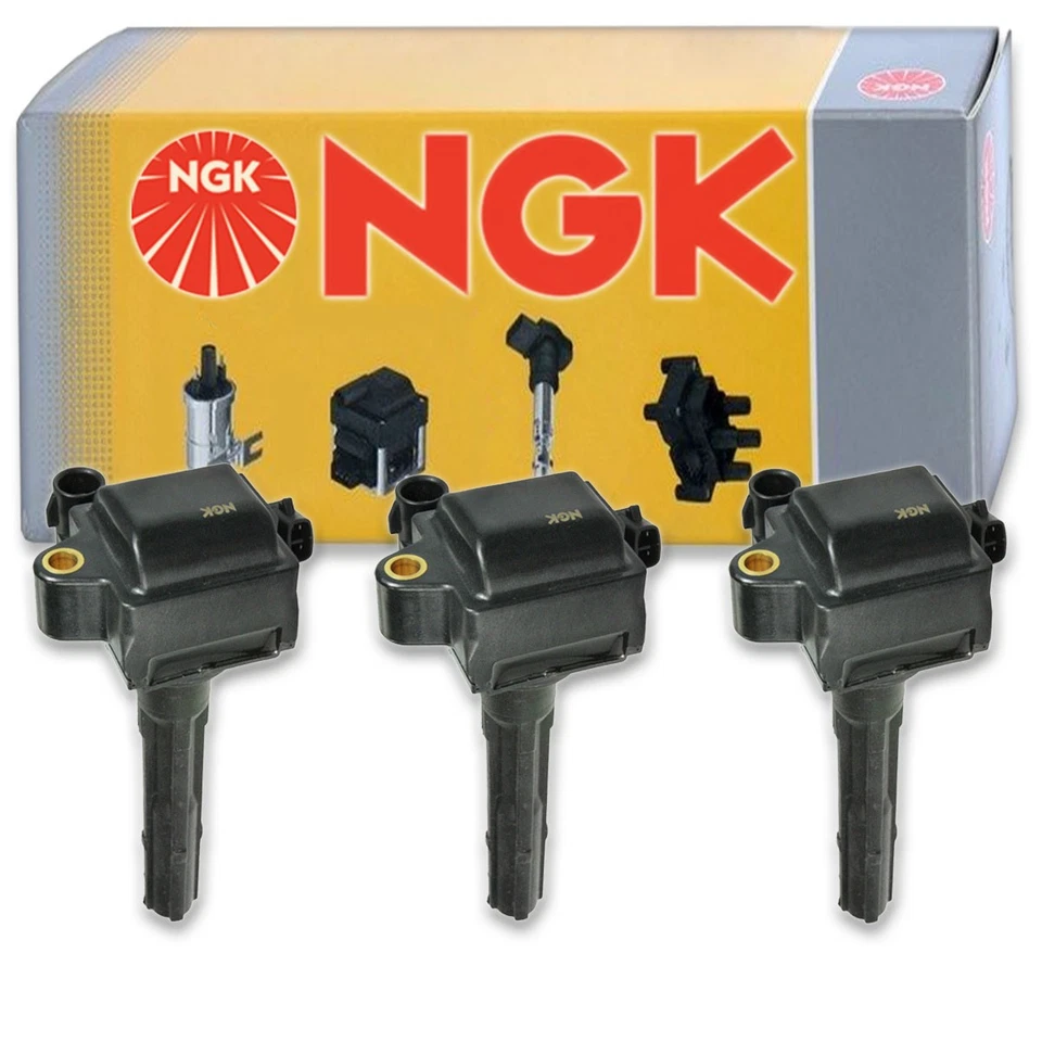 3 pcs NGK Ignition Coil for 1998-2000 Toyota Sienna 3.0L V6 - Spark Plug qb - Image 1 of 4
