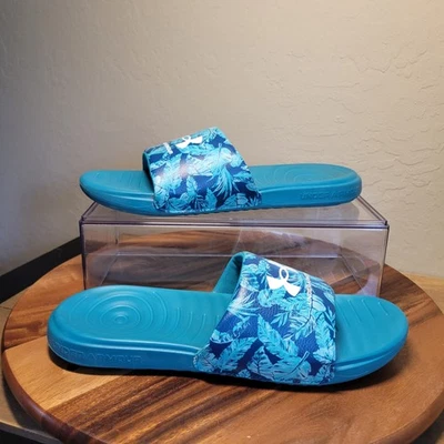 Under Armour Ansa фиксированные сандалии мужской размер 12 ~ листья синий зеленый комфорт - Изображение 1 из 4