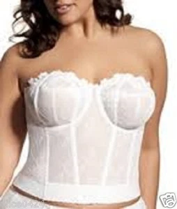 Elomi 8201 White Occasions 34FF Bustier sin tirantes NWT 4 vías con correas - Imagen 1 de 2