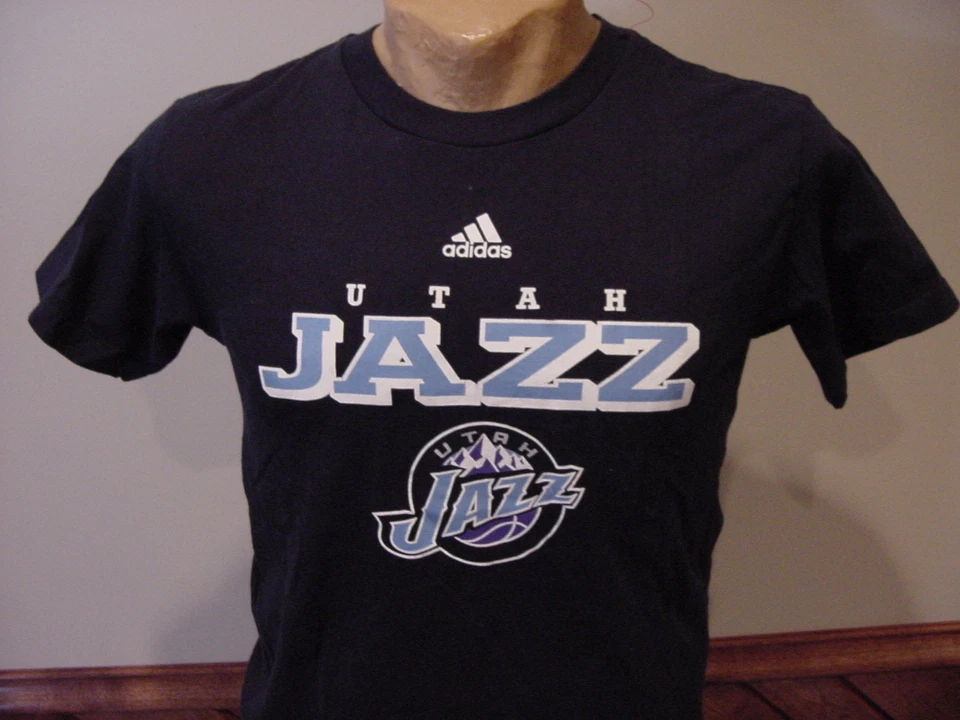 BEAUTIFUL Utah Jazz Youth Sz Lg Dark Blue Adidas T-Shirt, NEW&NICE!! - Image 1 of 1
