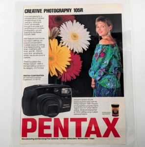 1992 Pentax Camera Ad - Vintage Gift for Photographers, Laminated 9.5x11 Wall - Picture 1 of 6
