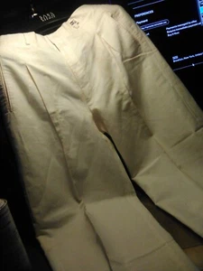 "MAURIZIO BALDASSARI" MEN'S BEIGE 52%COTTON X LINEN (TAG) DRESS PANTS (ITALY) - Bild 1 von 9