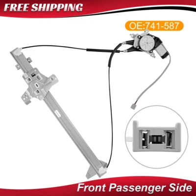 Front Right Window Regulator w/ Motor For 1992-2014 Ford E150 E250 E350 741-587 - Image 1 of 4