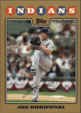 2008 Topps Gold Border Cleveland Indians Baseball Card #554 Joe Borowski /2008