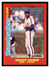1988 Fleer Kay Bee Team Leaders Dwight Gooden #10