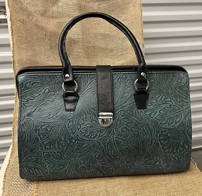 Bolso médico Glenda Gies Mathilda verde azulado nuevo Foto 1 de 4