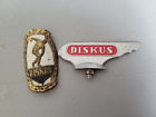 DISKUS -Alte Fahrrad Emblem - Schild - Blech Figur - Klingen Lampe 