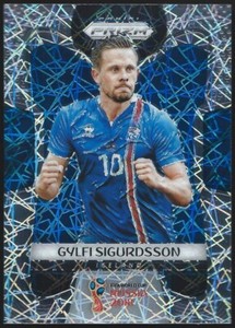 2018 Panini Prizm World Cup GYLFI SIGURDSSON Silver Lazer Prizm Refractor #100