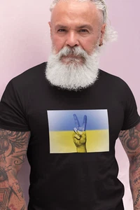 Free Ukraine T-Shirt Stop Aggression Russland Stand Together with Ukraine Geschenk - Bild 1 von 8