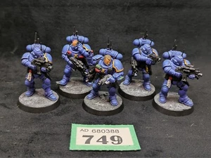 749 Incursores x5 Ultramarines Primaris Marines Espaciales Warhammer 40k Bien Pintado - Imagen 1 de 21