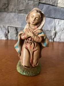 Vintage Maria Jesus Mutter Italien Kreide Kreide Putz Krippe Ersatz 4 x 2 - Bild 1 von 6
