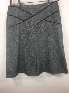 Nanette Lepore Bleistiftrock schwarz Tweed Wollmischung Satin 4 - Bild 1 von 2