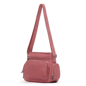 Tosca Anti-Theft RFID Blocking Security Shoulder/Messenger Bag/Pouch - Coral - Picture 1 of 3