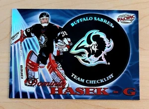 1998-99 Pacific DOMINIK HASEK Team Checklist Card #3 SABRES - Picture 1 of 2