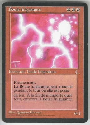 MTG French Renaissance Ball Lightining NM Black Bordered BB Magic the Gathering  - Image 1 of 2