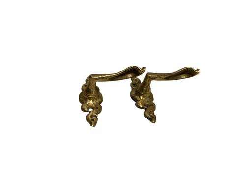 vintage Art Nouveau styled solid brass lever door handles Cover