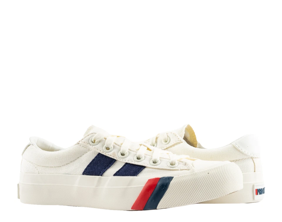 Zapatos unisex Pro-Keds Royal Plus de lona blancos/azul marino PK60299 Foto 1 de 1