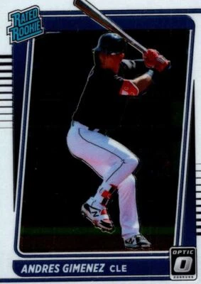 2021 Donruss Optic Carolina Blue & White Andres Gimenez Cleveland Indians #53 - Image 1 of 2