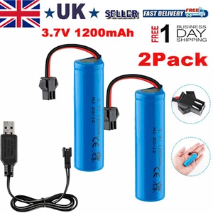 2pack Lipo Battery 3.7v 1200mAh for DE45 DE42 Remote Control Car SM Plug Battery - Picture 1 of 9