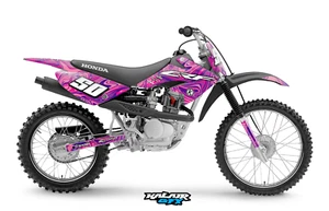 Kit de Gráficos para HONDA CRF80 CRF100 (2004-2016) ENGANCHADO - ROSA CRF80 CRF100 - Imagen 1 de 7