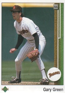 1989 Upper Deck San Diego Padres Baseball Card #722 Gary Green