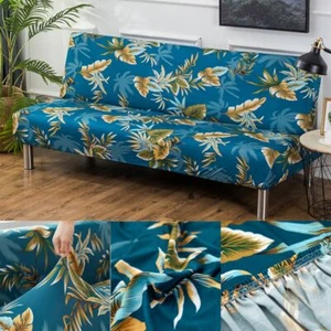 New Armless Sofa Bed Cover Stretch Folding Futon Slipcover Furniture Protector - Picture 1 of 8