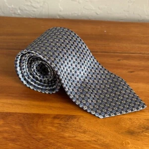 Geoffrey Beene blue and cream neck tie Made in Italy - Picture 1 of 4