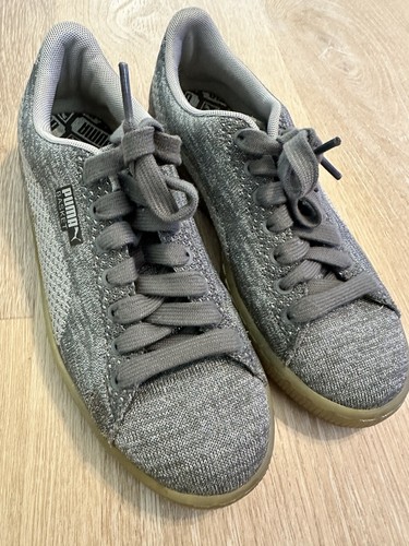 Scarpe PUMA 6 sneakers sportive basse in maglia grigio tessuto scintillante