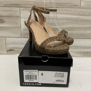 Torrid Leopard Print Platform Stiletto Heel Size 8 WW - Picture 1 of 7