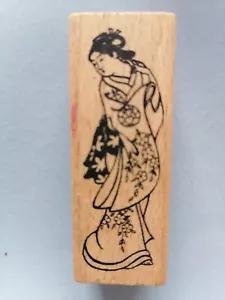 GEISHA STAMP, Wood backed, 7 x 2.5cm - Bild 1 von 2