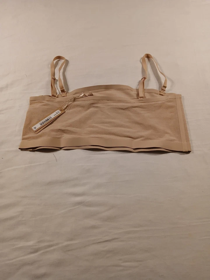 SKIMS Women's Sculpt Bandeau Sheer Multi-way Straps Color Clay L BR-BND-0254