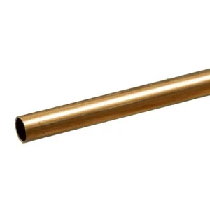 K & S Metals - Round Brass Tube: 1/4" OD x 0.014" Wall x 12" Long - Picture 1 of 1