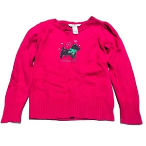 OshKosh Brown Dog Pink Knitted Sweater Size 6 - Picture 1 of 4