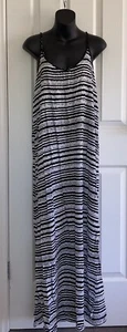WITCHERY Ladies maxi stretch dress . Sz 10. Black / white. Lined - Picture 1 of 3