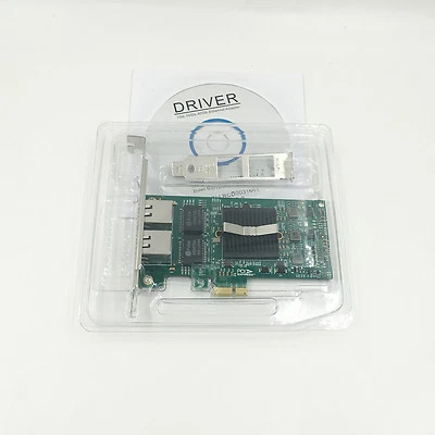 Dual Port PCI-E x1 1Gbps Intel 82576EB E1G42ET/EF E1G44ET Gigabit Server Adapter - Bild 1 von 4