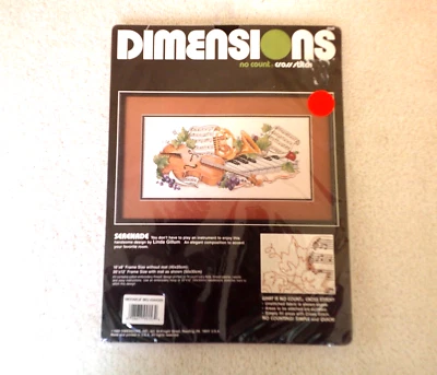 Dementions Serenade no Count Cross Stitch Kit 1989 Nuevo en Sellado Pk Motivo Musical Foto 1 de 4