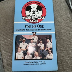 The Mickey Mouse Club Volume One 1 Walt Disney Home Video VHS Vintage 1955 Used - Picture 1 of 1