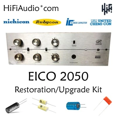 EICO 2050 Amp Restauración Recapitulación Reparación Actualización Reconstrucción Kit Filtro Condensador Foto 1 de 4