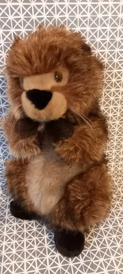 Peluche doudou vintage marmotte marron Nounours 30 cm - Photo 1/4