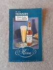 Vintage Restaurant Menu Cover TROMMER'S White Label Beer Brooklyn New York 