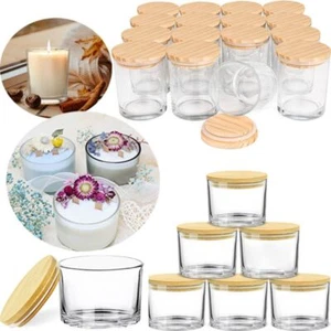 Clear Glass Candle Jars Transparent Glass Aromatherapy Tray for Making Candles - Picture 1 of 14