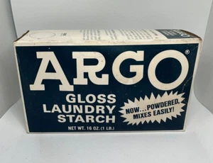 ARGO Pulver Glanz Vintage Wäschestärke 16 Oz. Blau - Bild 1 von 4