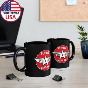 Flying A Gasoline Oil 11oz 15oz Coffee Tea Black Mug - Picture 1 of 2