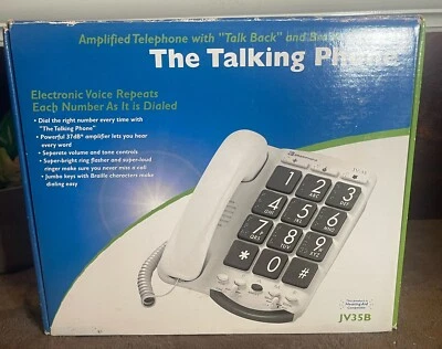 Ameriphone-The Talking Phone JV35B-Talk Back & Braille Characters, Big Buttons Foto 1 de 3