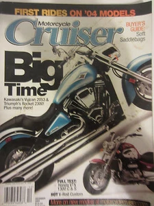 Motorcycle Cruiser Magazine December 2003 Kawasaki Vulcan 2053 Triumph Rocket - Imagen 1 de 2