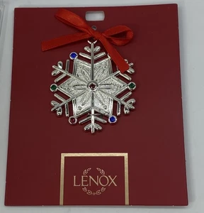 Lenox Schmuck Schneeflocke Ornament Silber Charm Weihnachtsschmuck 2,5" - Bild 1 von 7