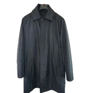 London Fog Regenmantel Herren 40R schwarz wasserdicht gesteppt abnehmbarer Innenkragen *Mangel - Bild 1 von 14