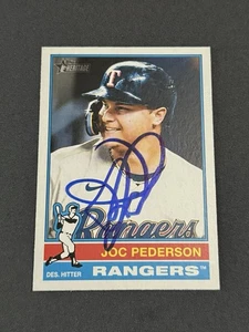 Joc Pederson Signed Autographed 2025 Topps Heritage #158 Rangers Auto Tough - Picture 1 of 1
